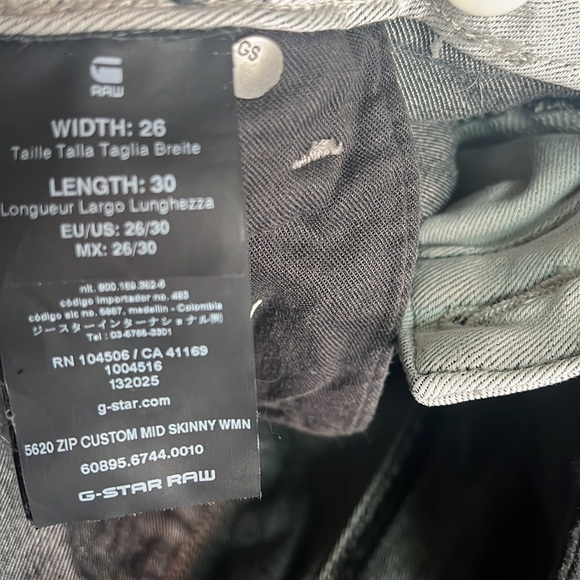 G-STAR Women's Slim Fit 5620 ZIP CUSTOM MID SKINNY - Picture 10 of 13